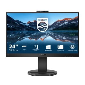 Monitor Professional Philips 243B9H 23.8" Full HD Webcam Multimédia Preto