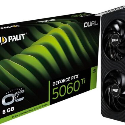 Placa Gráfica NVIDIA GeForce RTX 5060 Ti Blackwell Dual OC 8GB GDDR7 DLSS4 - PALIT