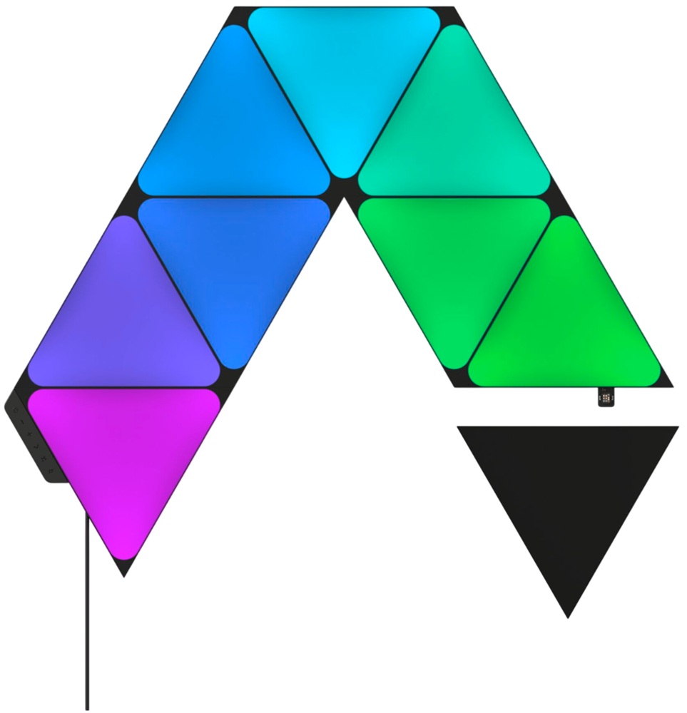 Pack 9x Painéis de Luz LED Triângulos Ultra Black Edition - NANOLEAF