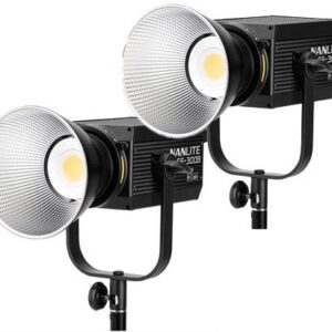 Pack 2x Luzes LED FS-300B c/ Suporte de Luz - NANLITE
