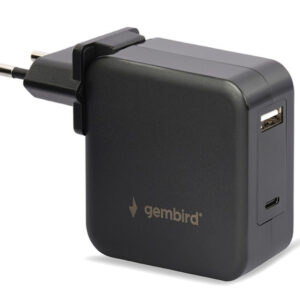 Carregador Universal Portátil 60W Tipo C Cabo + Cabo com 10 Conectores (Preto) – GEMBIRD