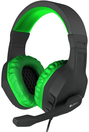 Auscultadores Headset Gaming Argon 200 c/ Microfone (Preto/Verde) - GENESIS