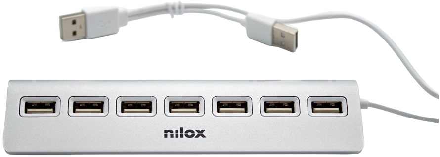 Hub USB 7-EM-1 (7x USB 2.0) - NILOX