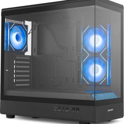Caixa ATX Hummer Signal ARGB Frameless Tempered Glass (Preto) - NOX