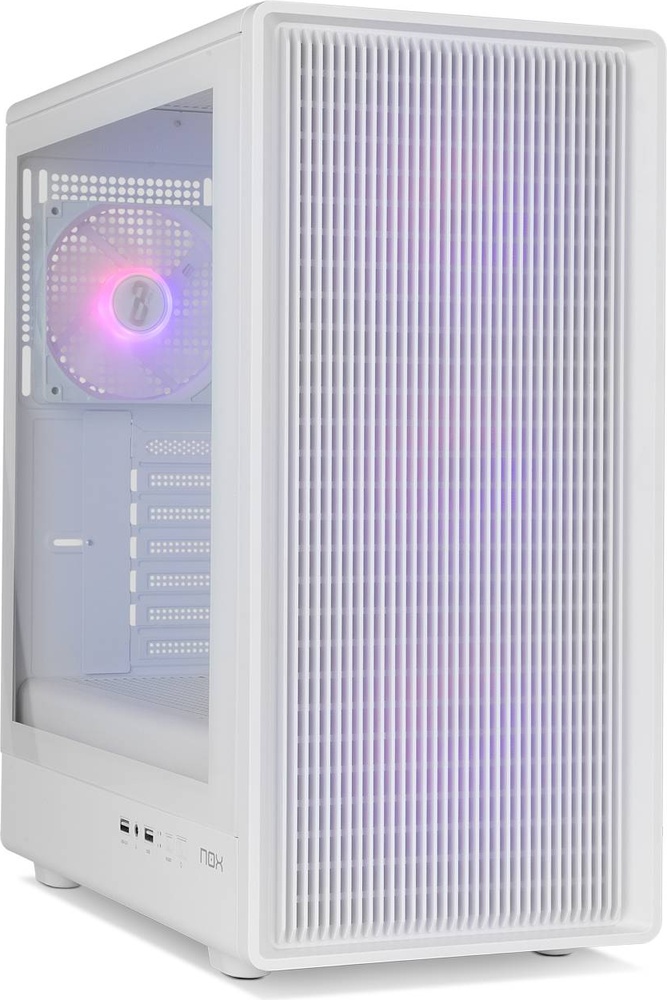 Caixa ATX Infinity Iota ARGB Mesh Tempered Glass (Branco) - NOX