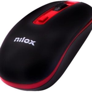 Rato Ótico s/ Fios 1600DPI (Preto/Vermelho) - NILOX