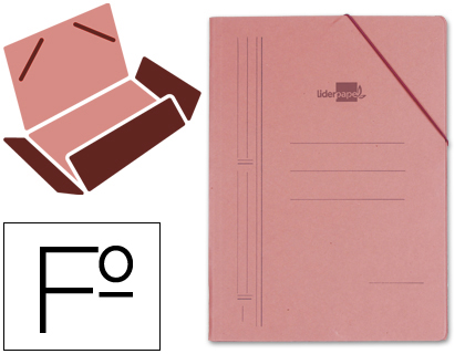 Pasta de Elasticos, Folio, c/ Abas, Couro