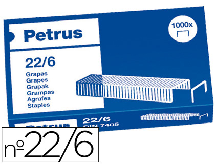 Agrafos Petrus - Caixa 1000. - N. 22/6-Cobreado