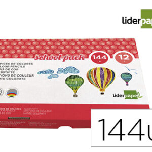 Lápis de Cores School Pack de 144 Unidades 12 Cores X 12 Unidades