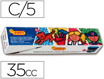 Estojo Jovi de Guache - 5 Boioes de 40 ml