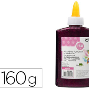 Cola Purpurina Fantasia Violeta Metalizado Frasco De 160 Gr
