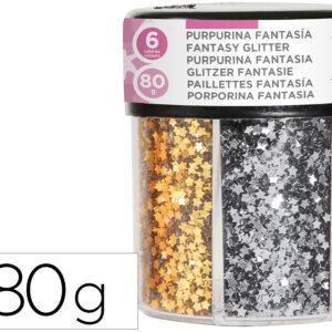 Pupurina Forma Coracao E Estrela Cor Ouro E Prata Frasco De 75Gr