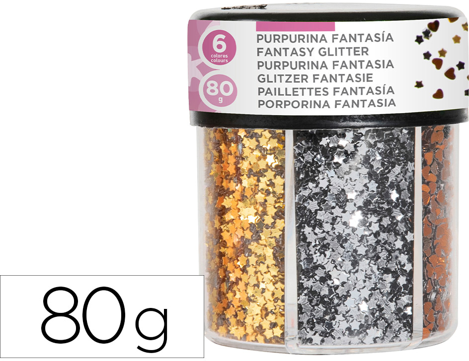Pupurina Forma Coracao E Estrela Cor Ouro E Prata Frasco De 75Gr