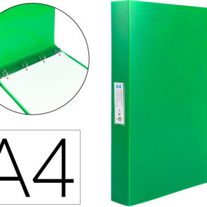 Pasta 4 Aneis 25 Mm Mistos Polipropileno Din A4 Verde Maça Opaco
