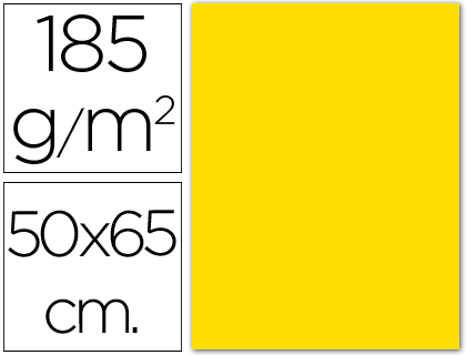 Cartolina Guarro 185 Gr 50X65 cm Amarelo Escuro
