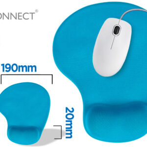 Tapete Para Rato Com Apoio De Pulsos De Gel Cor Turquesa – Q-CONNECT