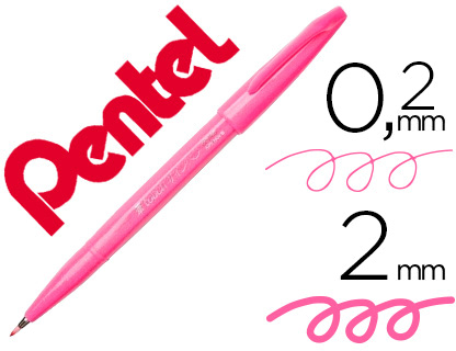Marcador / Pincel Touch Para Caligrafia (Rosa)- PENTEL