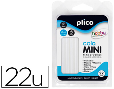 Barra Termofusivel Plico Mini Translucida 22 Unidades - PLICO
