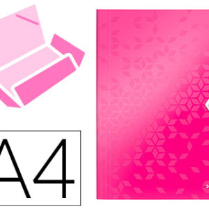 Pasta Leitz Wow Com Elasticos Abas Polipropileno Din A4 Fucsia – LEITZ