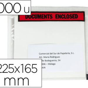 Envelope AutoadesivoPorta Documentos Multilingue 255X165Mm Sem Janela Pack De 1000 Uni. - Q-CONNECT