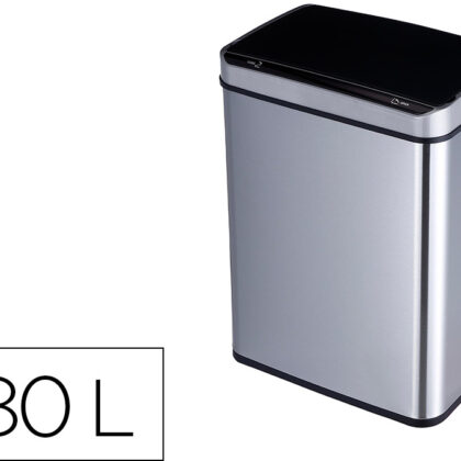 Cesto De Papeis Q-Connect Metalico Com Sensor Automatico Capacidade 80 Litros - Q-CONNECT