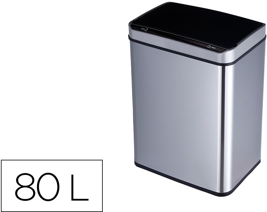 Cesto De Papeis Q-Connect Metalico Com Sensor Automatico Capacidade 80 Litros - Q-CONNECT