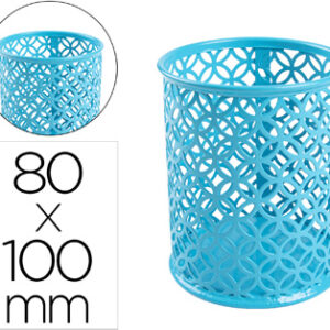 Porta Lapis Q-Connect Metal Redondo Turquesa Diametro 80 Altura 100 Mm - Q-CONNECT