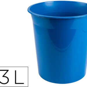 Cesto Plastico Azul Opaco 13 Litros