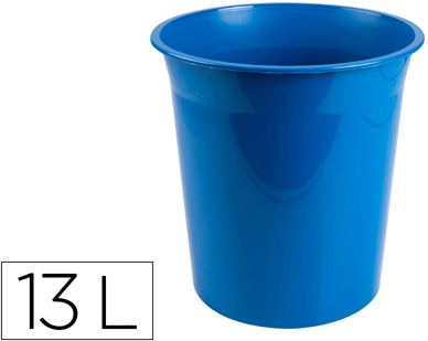 Cesto Plastico Azul Opaco 13 Litros