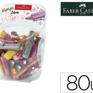 Marcador Fluorescente Texliner 46 Cor Metalica Expositor 80 Unidades Cores Sortidas - FABER CASTELL