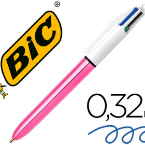 Esferografica Bic Quatro Cores Shine Rosa Ponta De 1 Mm – BIC