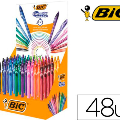 Esferografica Bic Gelocity Quickdry Expositor De 48 Unidades