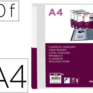 Pasta Canguru 10 Bolsas Polipropileno Din A4 Transparente Capa E Lombada Personalizavel
