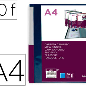 Pasta Canguru 80 Bolsas Polipropileno Din A4 Azul Translucido Capa E Lombada Personalizavel