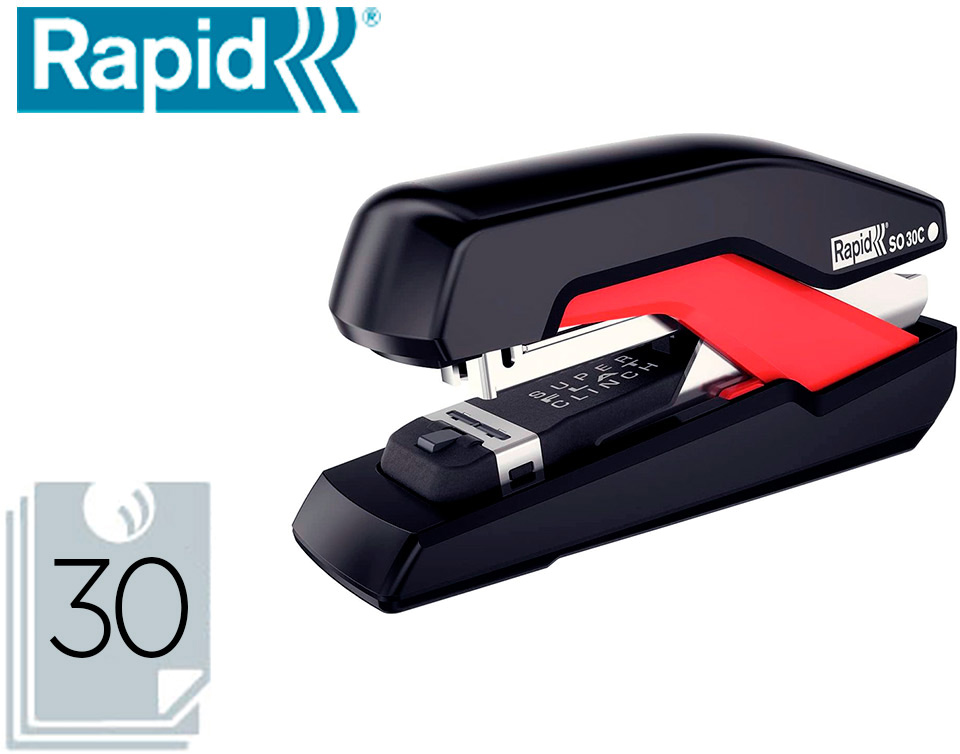Agrafador So30C Plastico (Preto/Vermelho) - RAPID