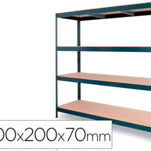 Estante Metalica Ar Stocker 200X200X70 Cm 4 Prateleiras Cor Cinza - AR STORAGE