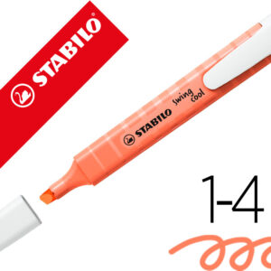 Marcador Stabilo Fluorescente Swing Cool Pastel Coral - STABILO