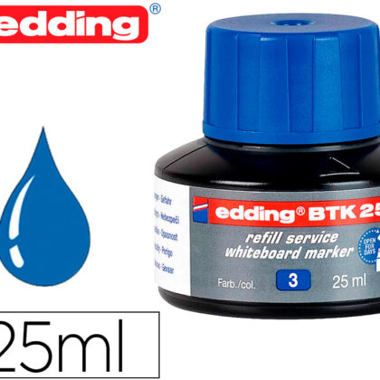 Tinta Marcador Edding Quadro Branco Btk-25 Cor Azul Frasco De 25 Ml - EDDING