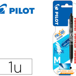 Esferografica Pilot Frixion Clicker Apagavel 0,7 Mm Ponta Media Preto Em Blister