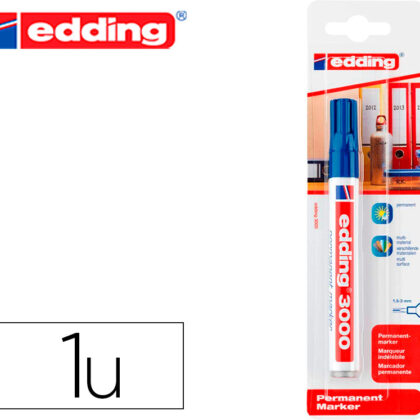 Marcador Permanente 3000 Azul N.3 Ponta Redonda 1,5-3 Mm Blister De 1 Unidade