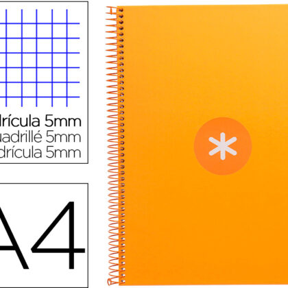 Caderno Espiral Din A4 Capa Forrada 80F 90 Gr 1 Banda 4 Furos Cor Mostarda - ANTARTIK