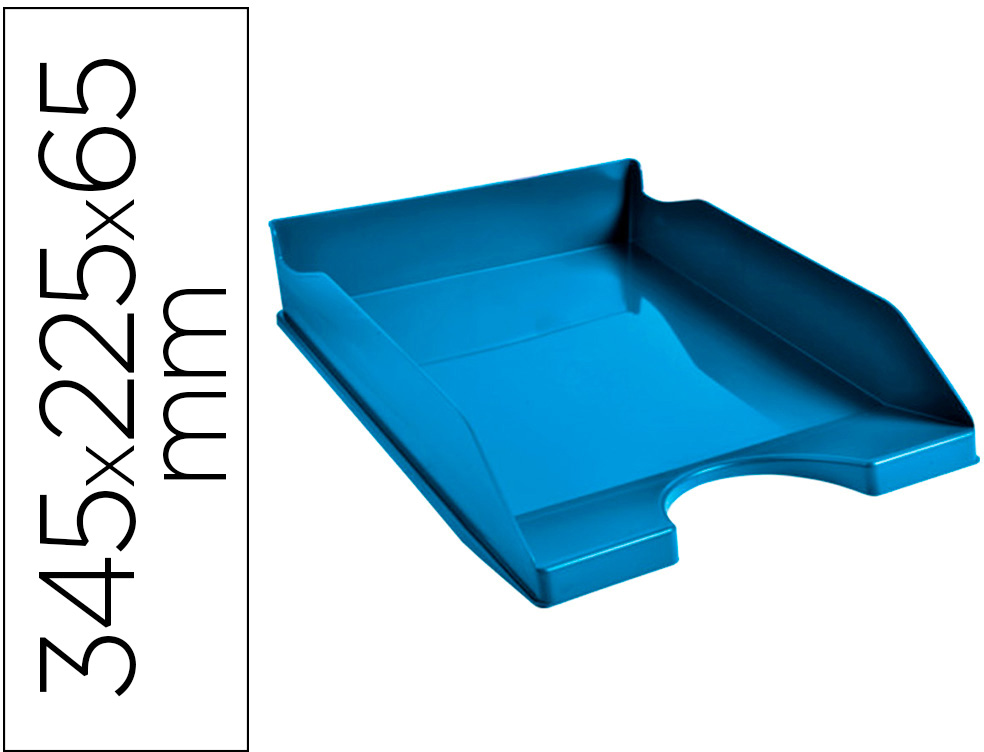 Bandeja Secretaria Exacompta Clean Safe Azul 345X255X65 Mm - EXACOMPTA