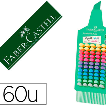 Marcador Faber Fluorescente 1546 Expositor De 60 Unidades Cores Sortidas