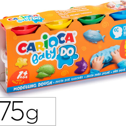 Pasta De Modelar Baby Dough Frasco 75 G Set De 8 Cores Sortidas - CARIOCA