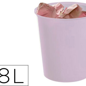 Cesto De Papeis Ecogreen Plastico 100% Reciclavel 18 Litros Cor Malva Pastel - ARQUIVO 2000