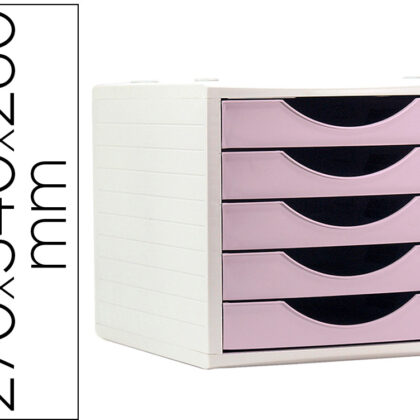 Bloco Classificador De Gavetas (Rosa Pastel) - Q-CONNECT