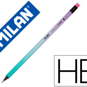 Lapis De Grafite Milan Sunset Hb Madeira De Tilo Preta Com Borracha Cores Sortidas - MILAN