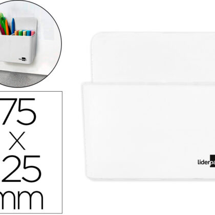 Porta Lapis Plastico Magnetico Cor Branco 125X75X40 Mm