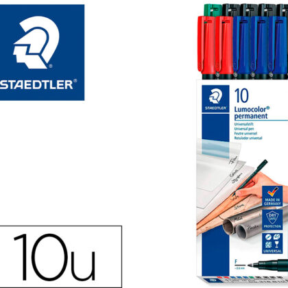 Marcador Lumocolor Retroprojecao Ponta De Fibra 318 Caixa De 10 Unidades Cores Sortidas - STAEDTLER