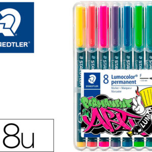Marcador Lumocolor Retroprojecao Ponta De Fibra 318 Estojo De 8 Unidades Cores Sortidas - STAEDTLER